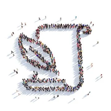 Document letter people 3D rendering 스톡 일러스트