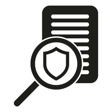 Document liability icon simple vector. Money policy 库存插图