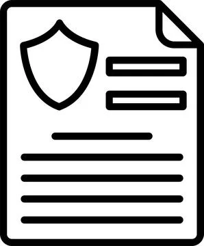 Document Line Icon Design Stock Illustration