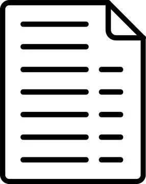 Document Line Icon Design Stock Illustration