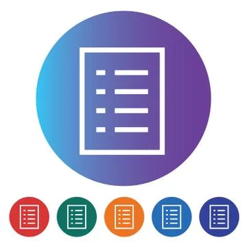 Document Line Icon Stock Illustration