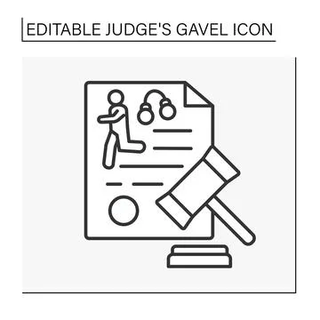 Document line icon Stock Illustration