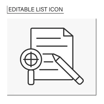 Document line icon Stock Illustration