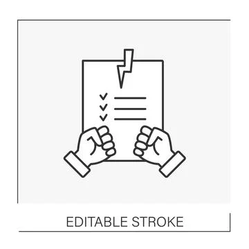 Document line icon Stock Illustration