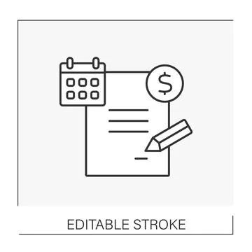 Document line icon Stock Illustration