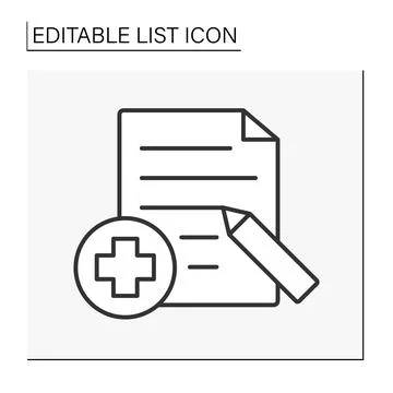 Document line icon Stock Illustration