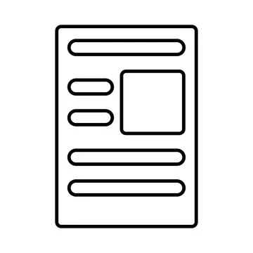Document line icon. Paper document. Vector illustration  Stock Illustration