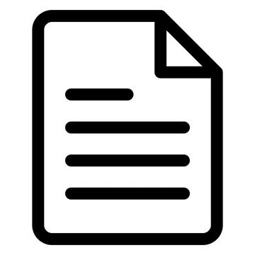 Document line icon vector illustration isolated on white background 库存插图