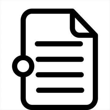 Document line icon vector illustration isolated on white background Stock Illustration