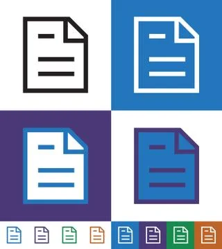 Document Line Icon, Web And Mobile, File Sign Stock Illustration