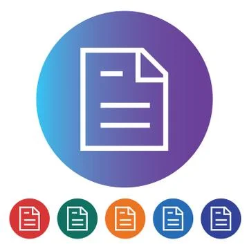 Document Line Icon, Web And Mobile, File Sign Stock Illustration