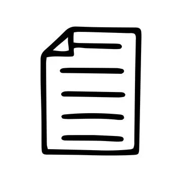 Document line vector doodle simple icon design 库存插图
