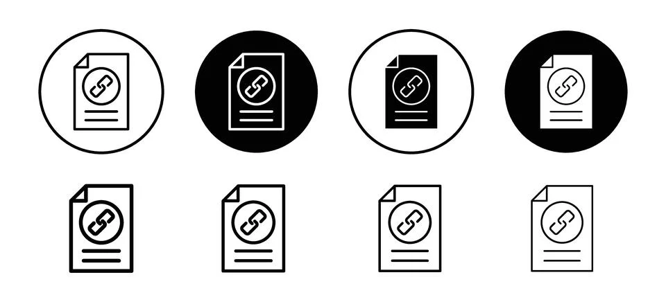 Document link icon vector set collection for web 스톡 일러스트