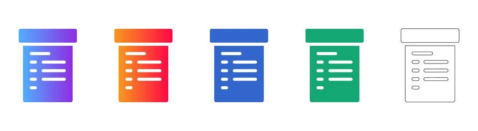 Document List and File Folder Icons イラスト素材