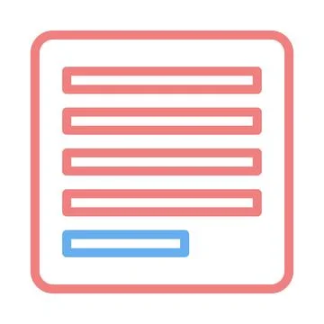 Document List Icon, Data Report Concept Graphic Stock Illustration