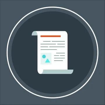 Document list - paper icon Stock Illustration