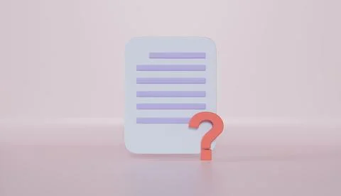 Document list with question mark icon Stock Illustration