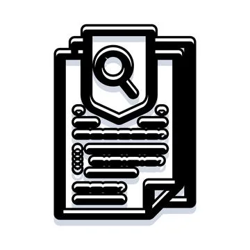 Document magnifying glass search information and data analysis イラスト素材