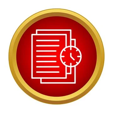 Document management and time planning deadline icon Stock Illustration