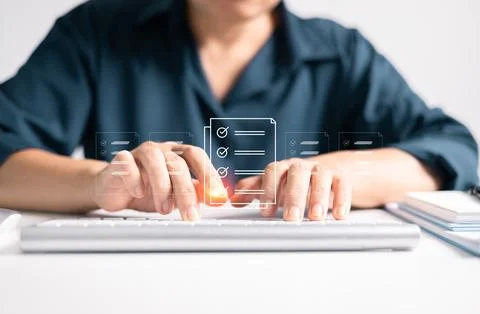 Document management in business involves securing information and files in .. Stock Photos