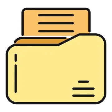 Document management concept with file folder icon Stock-Illustration