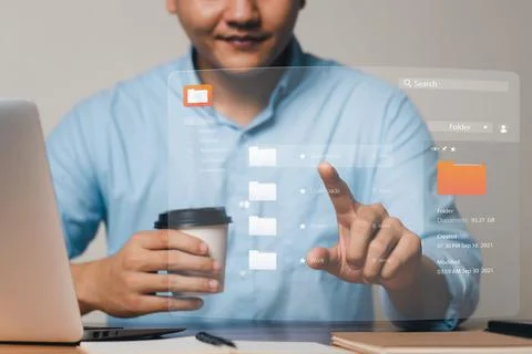 Document management concept. Stock Photos