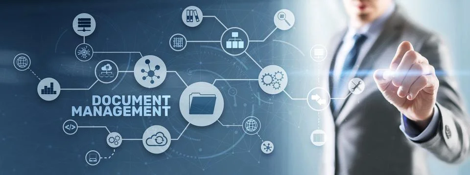 Document Management Data System Business Technology Concept. DMS on virtual 写真素材