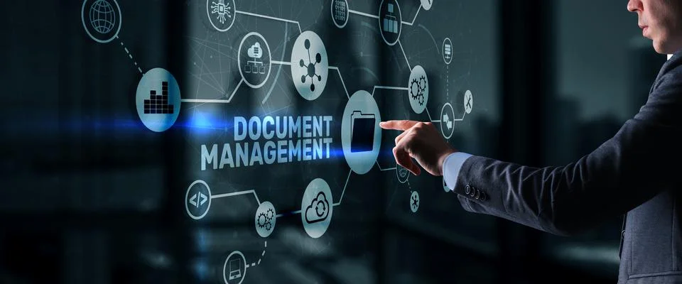 Document Management Data System Business Technology Concept. DMS on virtual 写真素材
