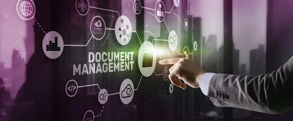 Document Management Data System Business Technology Concept. DMS on virtual 写真素材