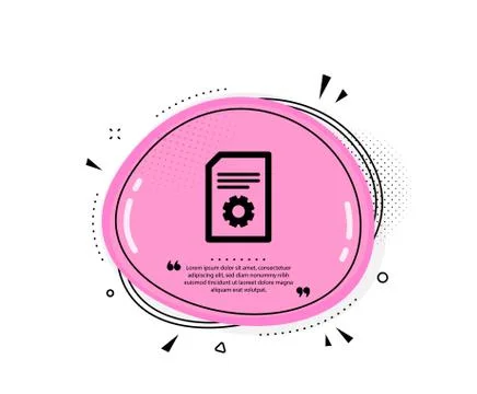 Document Management icon. File with Cogwheel. Vector 스톡 일러스트