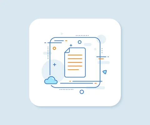 Document Management line icon. File sign. Vector イラスト素材