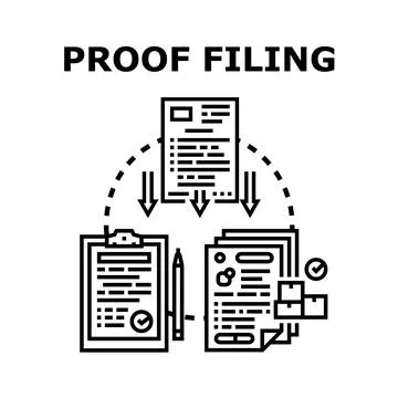 Document management process handling records and reporting tasks Stockillustratie