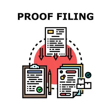 Document management process handling records and reporting tasks 스톡 일러스트