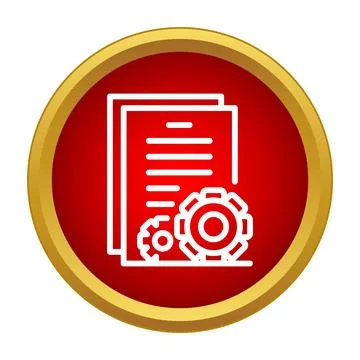 Document management settings and processing icon working イラスト素材