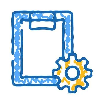 Document management settings and workflow automation concept Stock Illustration