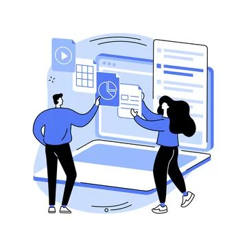 Document management soft abstract concept vector illustration. イラスト素材