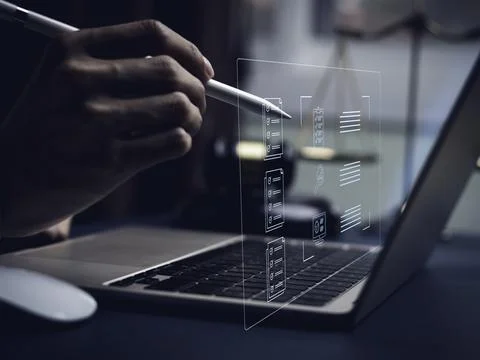 Document management system and IT business processes arranging for archivin.. Stock Photos