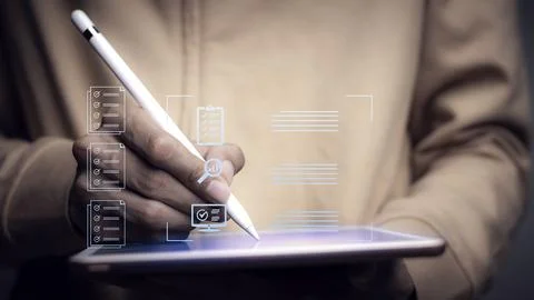 Document management system and IT business processes arranging for archivin.. Stock Photos