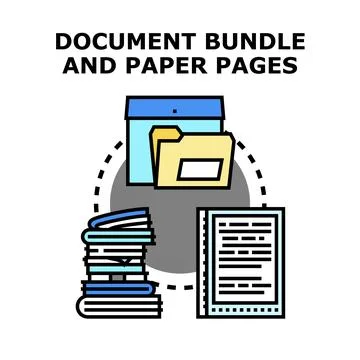 Document management system business information organization process Stock Illustration