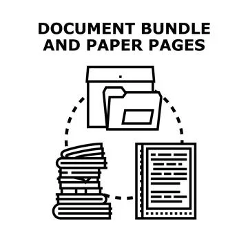 Document management system business information organization process Stock Illustration