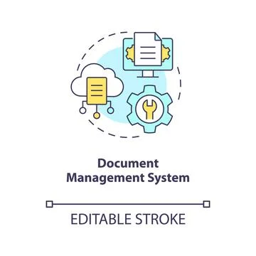 Document management system concept icon Illustrazione stock