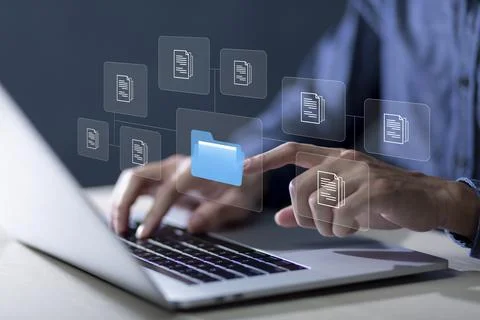 Document Management System DMS and Software for archiving searching and manag Stock Photos