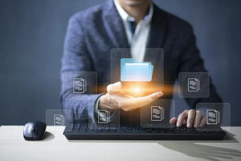 Document Management System DMS and Software for archiving searching and manag Stock Photos