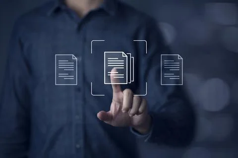 Document Management System DMS and Software for archiving searching and man.. Stock Photos