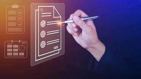 Document Management System (DMS) being setup IT consultant working on lapto.. Stock Photos