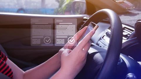 Document Management System (DMS) being setup IT consultant working on smart.. Stock Photos