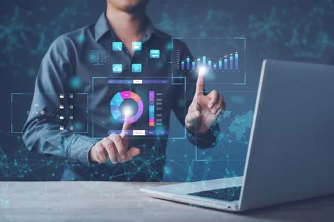 Document Management System (DMS). Digital online document database and pape.. Stock Photos