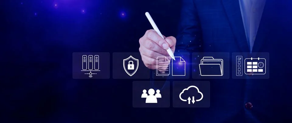 Document Management System DMS for document management concept online docum.. Stock-Fotos