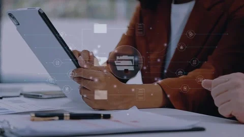 Document Management System (DMS), online documentation database and process.. Stock Footage 272506786