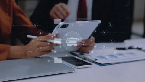 Document Management System (DMS), online documentation database and process.. Stock Footage 272507549